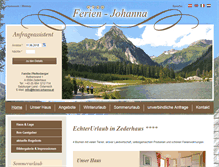 Tablet Screenshot of ferien-johanna.at